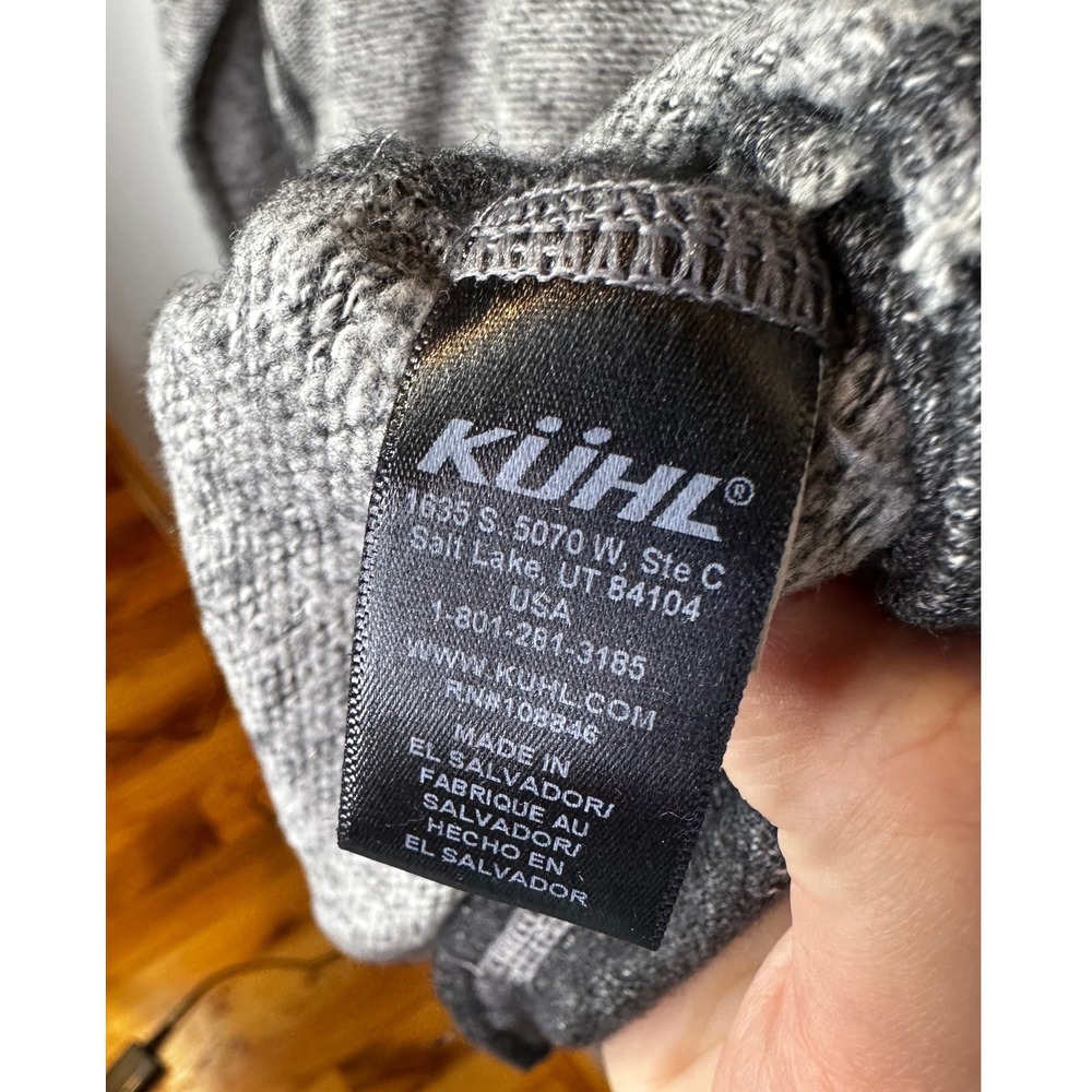 Kuhl Lea Pullover Sweater Womens Large Grey Cowl Neck Wool Blend Colorblock L - Picture 6 of 7